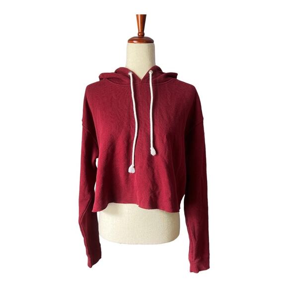 Cropped Drawstring Long Sleeve Hoodie Wild Fable size medium - Picture 1 of 6